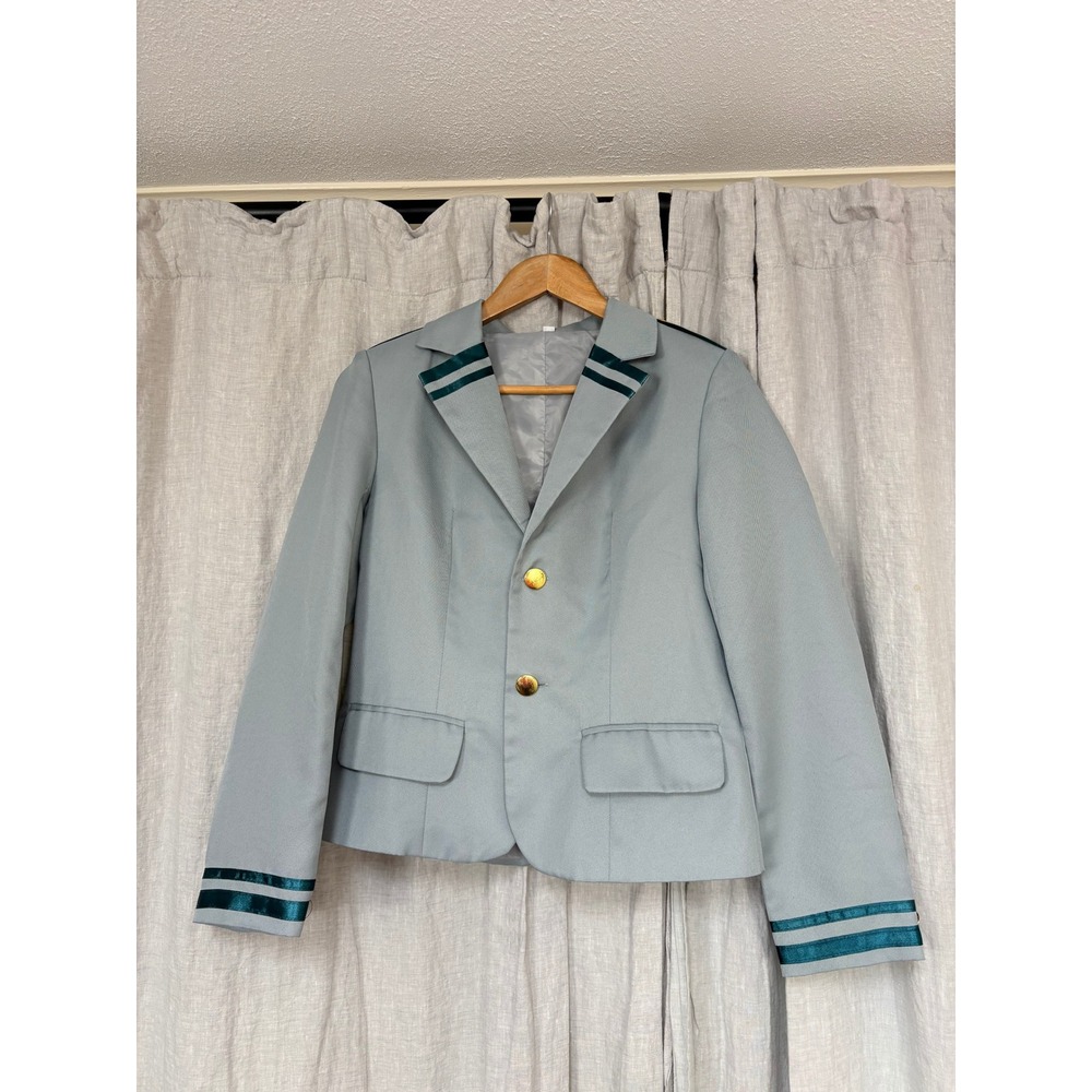 My Hero Academia UA High School Cosplay Blazer Jacket Grey Green Medium